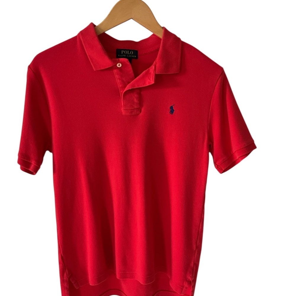 Polo by Ralph Lauren Boys Large (14-16) Vibrant Salmon Red Polo Shirt